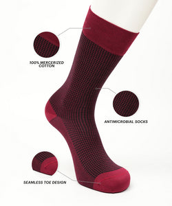 Maroon Houndstooth