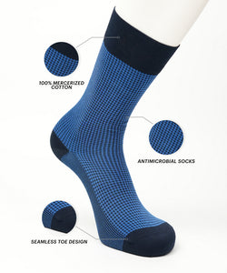 Royal Blue Houndstooth