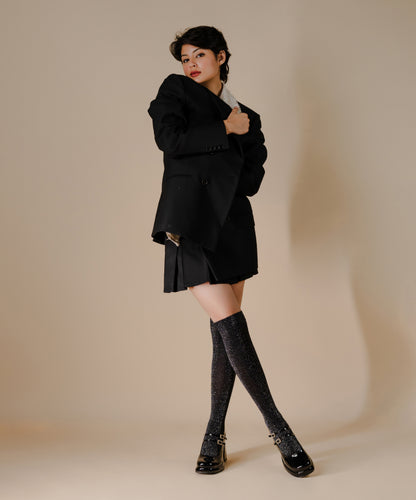 Shimmer Thigh High Black