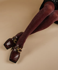 Maroon Shimmery Stockings