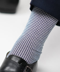 Navy Blue Houndstooth