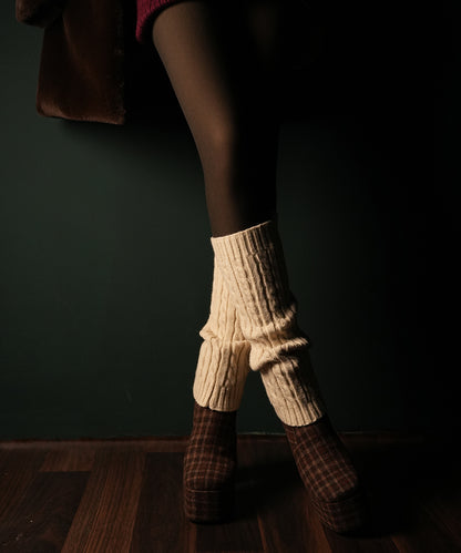 Cable Knit Leg Warmer - Cream