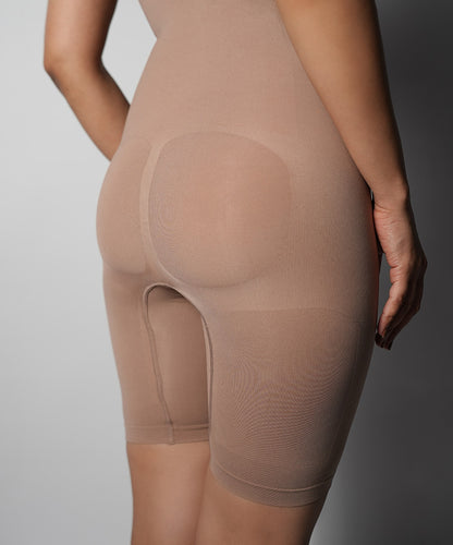 Mid Thigh Bodysuit - Brown