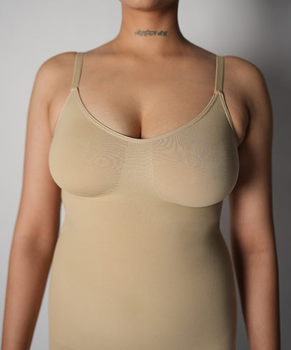 Mid Thigh Bodysuit - Nude