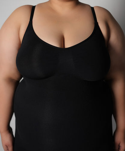 Mid Thigh Bodysuit - Black