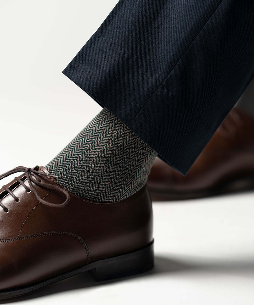 Green Herringbone