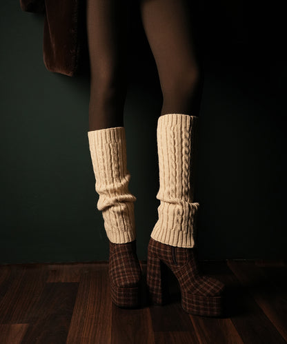 Cable Knit Leg Warmer - Cream