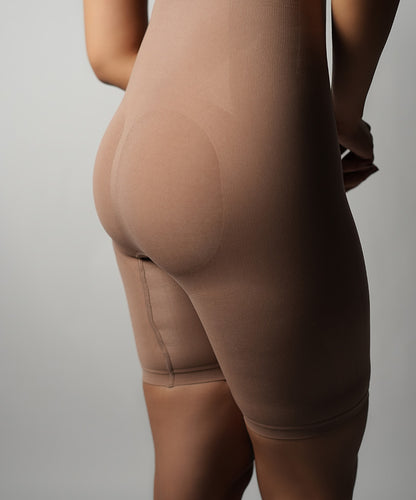 High-Waisted Mid Thigh Short - Brown
