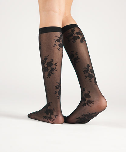 Rosa Sheer Socks - Black
