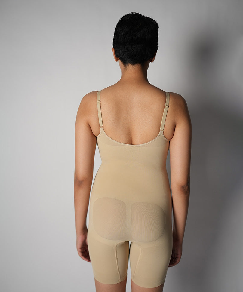 Mid Thigh Bodysuit - Nude