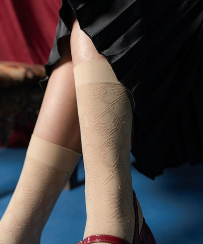 Matelasse Socks Beige