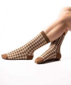 Brown Houndstooth