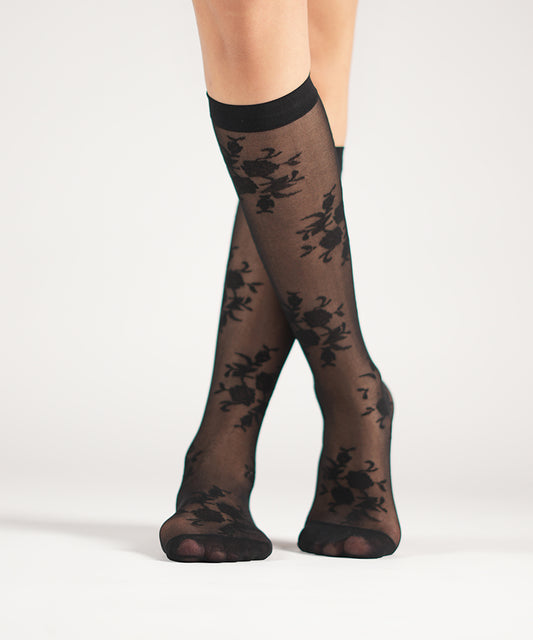 Rosa Sheer Socks - Black