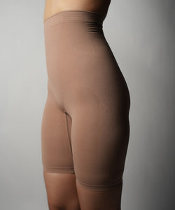 High-Waisted Mid Thigh Short - Brown
