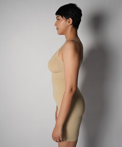 Mid Thigh Bodysuit - Nude