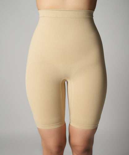 High-Waisted Mid Thigh Short - Nude