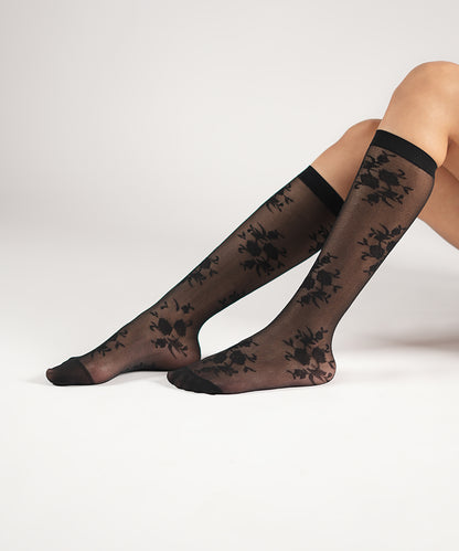 Rosa Sheer Socks - Black