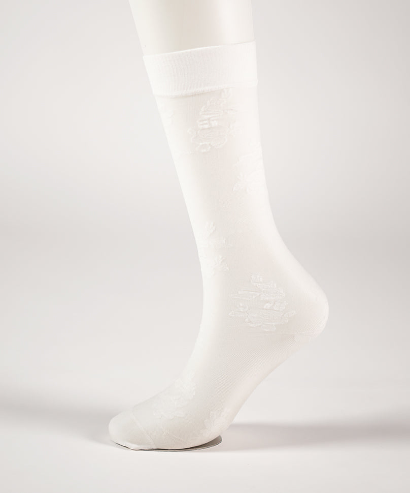 Rosa Sheer Socks - White