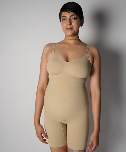 Mid Thigh Bodysuit - Nude