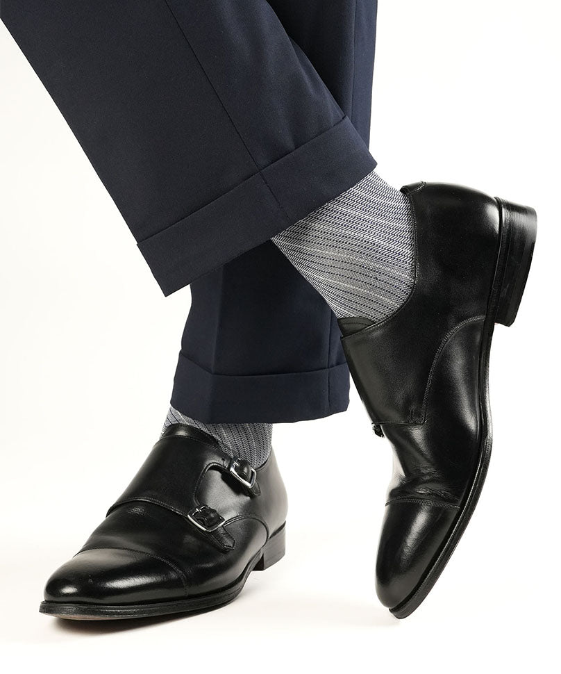 Navy Blue Barber Stripes