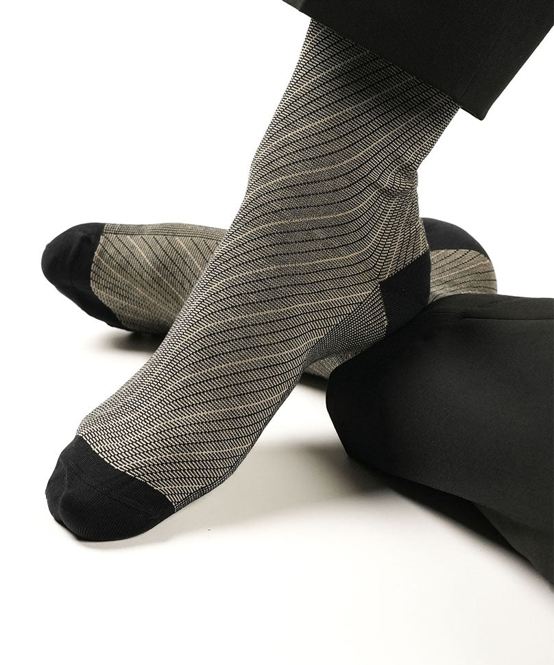 Black & Beige Barber Stripes