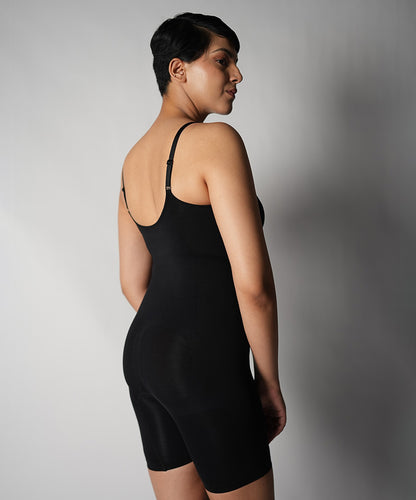 Mid Thigh Bodysuit - Black