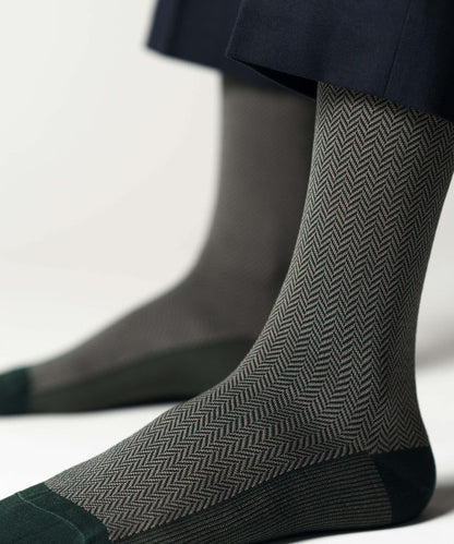 Green Herringbone