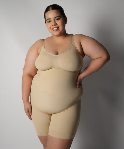 Mid Thigh Bodysuit - Nude