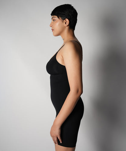 Mid Thigh Bodysuit - Black