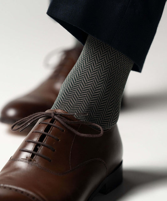 Green Herringbone