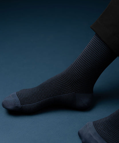 Airforce Blue Houndstooth