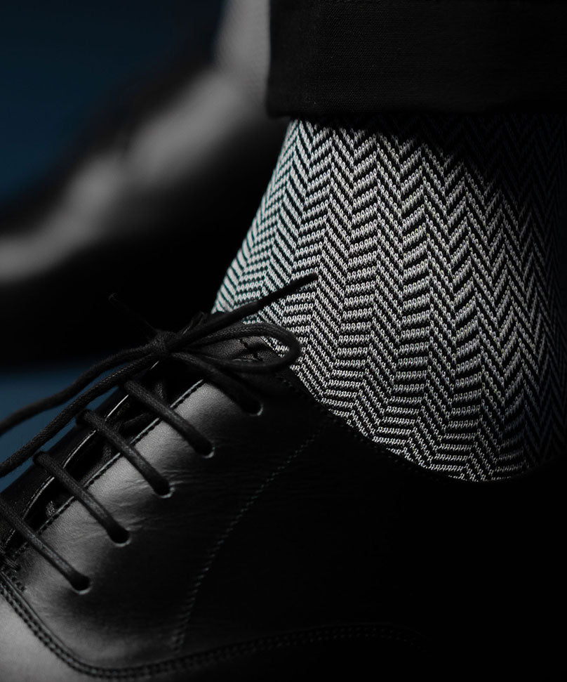 Black Herringbone