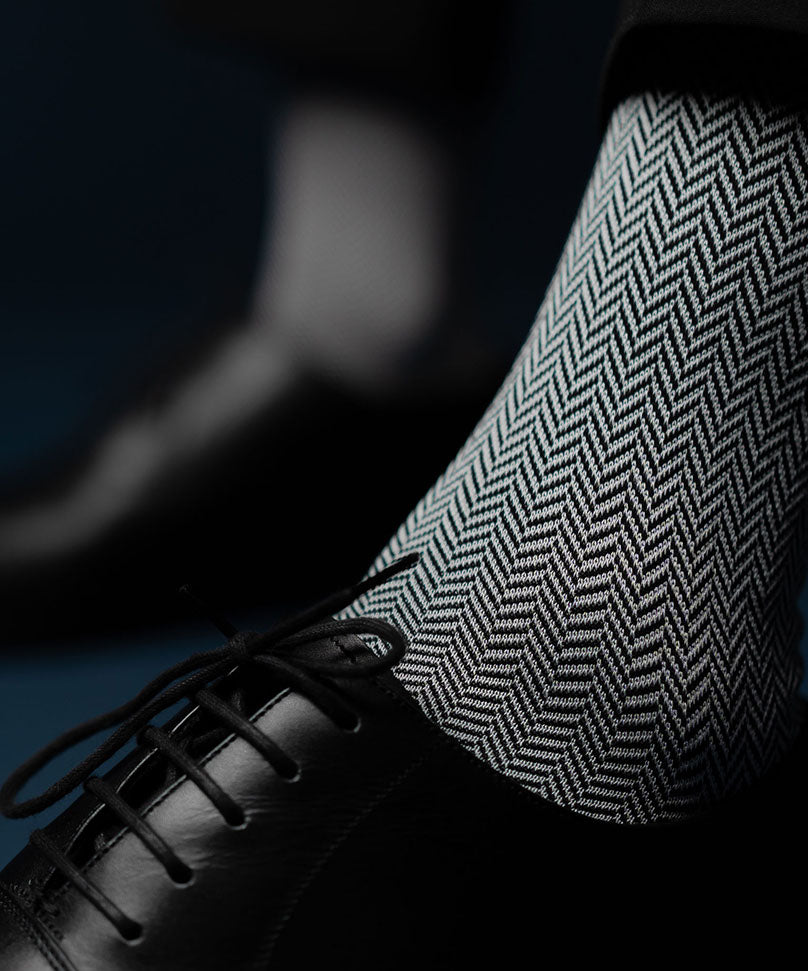 Navy Blue Herringbone