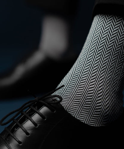 Navy Blue Herringbone