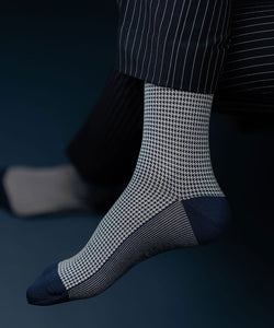Navy Blue Houndstooth
