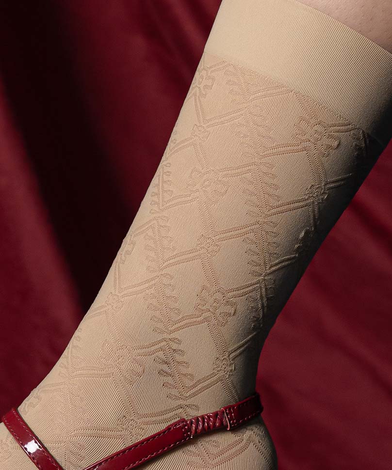 Matelasse Socks Beige