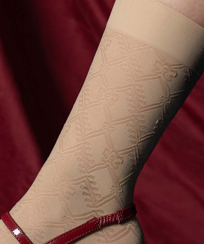 Matelasse Socks Beige