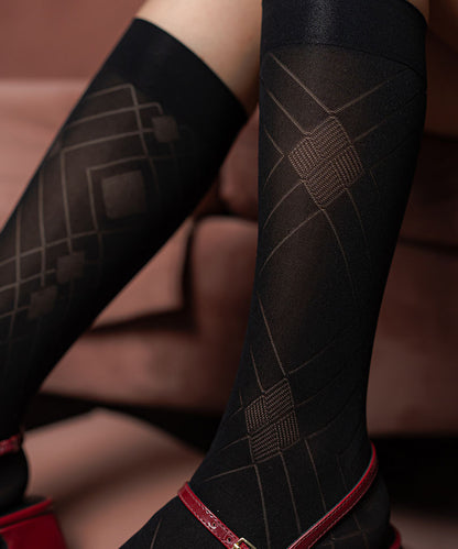 Lattice Socks Black