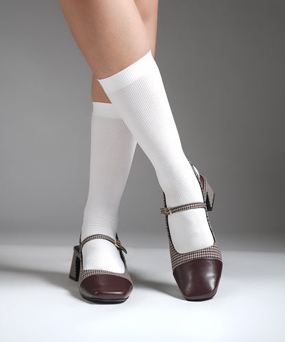 Ribbed - White