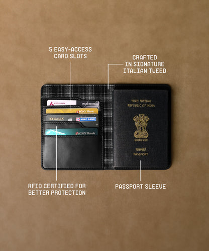 1705 Men's Passport Holder Black