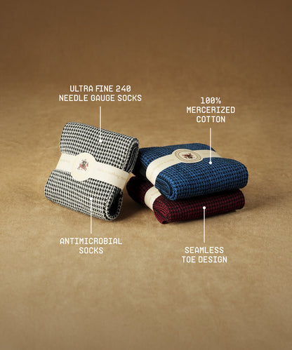 Houndstooth box of 3 Ocho