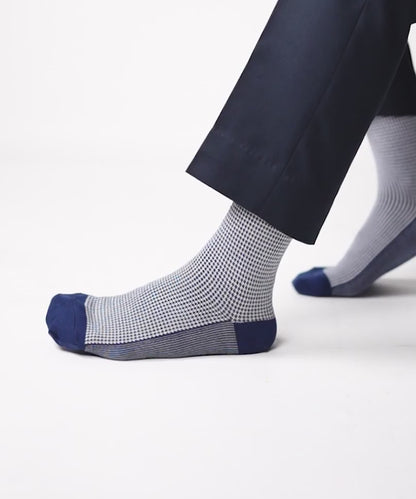 Navy Blue Houndstooth
