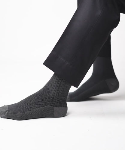 Dark Grey Herringbone
