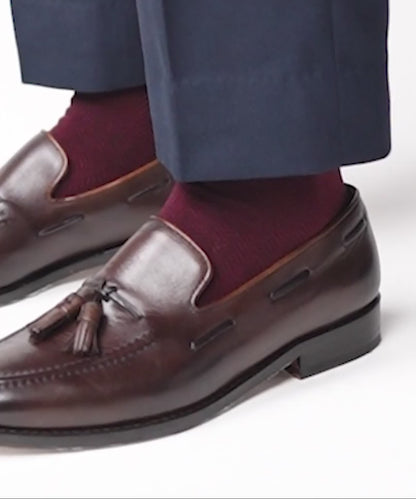 Maroon Herringbone