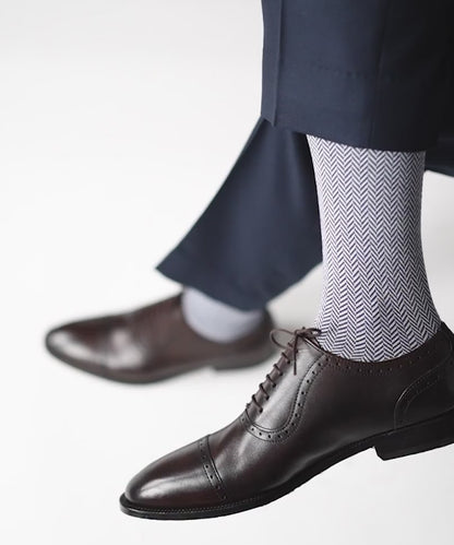 Navy Blue Herringbone
