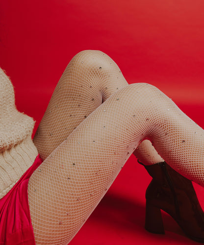 Pink Rhinestone Stockings